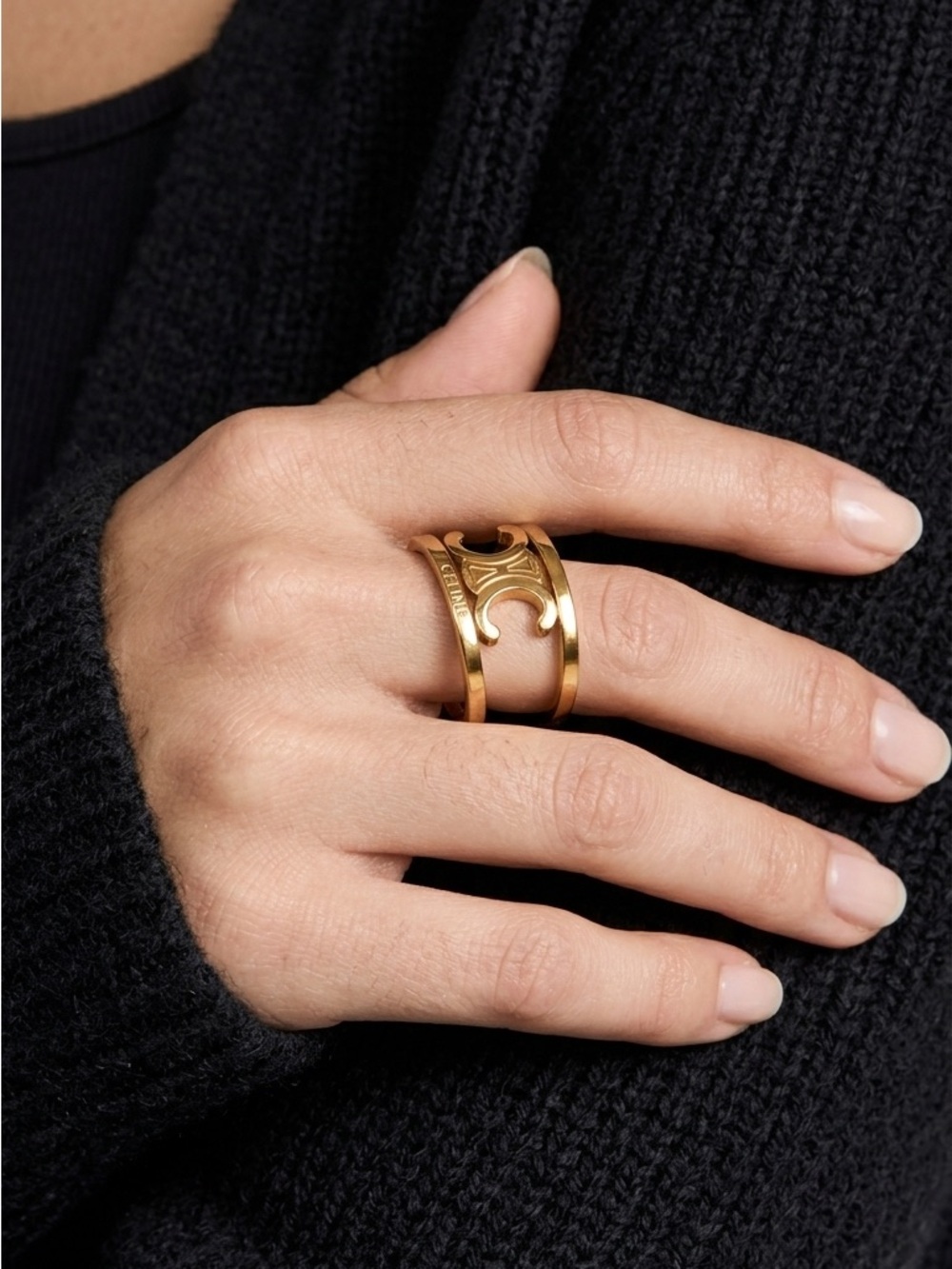 🆕 CELINE Logo Cutout Ring